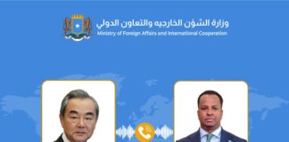 Wasiiradda Arrimaha Dibadda Soomaaliya iyo Shiinaha oo ka Wada Hadlay Midnimada Dalka.