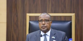 Guddoomiye ku xigeenka labaad ee Aqalka Sare ee Baarlamaanka Soomaaliya oo maanta shir-guddoomiyay kulanka 16-aad ee Kalfadhiga 7-aad ee Aqalka Sare