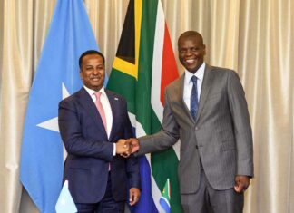 Wasiirka Arrimaha Dibadda Soomaaliya oo Kulanka Laba-geesoodka ah la Qaatay Wasiirka Koonfur Afrika