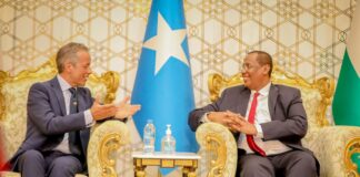 Madaxweyne Ku-xigeenka Puntland Oo Qaabilay Safiirka Talyaaniga iyo Madaxa AICS Soomaaliya