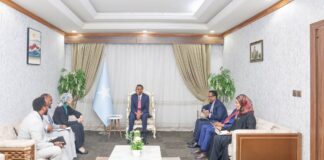 Ra’iisul Wasaare Xamsa Cabdi Barre oo xafiiskiisa ku qaabilay Wakiilka UNICEF ee Soomaaliya, kana wada hadlay horumarinta adeegyada aasaasiga ah