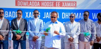 Dr. Xasan Maxamed Xuseen (Muungaab) oo Xarigga ka Jaray Waddada Sheekh Cali Suufi ee Degmada Hodan