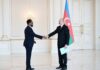 Safiirka Soomaaliya ee Azerbaijan oo Waraaqaha Aqoonsiga u Gudbiyay Madaxweyne Ilham Aliyev