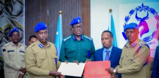 Wasiir ku Xigeenka Amniga Koonfur Galbeed oo Ka Qayb Galay Xil Wareejinta Taliyaha Booliiska Gobolka Baay ee Baydhabo