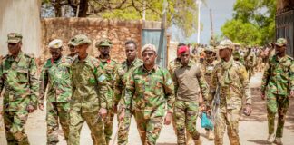 Taliyaha Ciidanka Xoogga Dalka Soomaaliyeed oo Booqday Degmada Xudur ee Gobolka Bakool