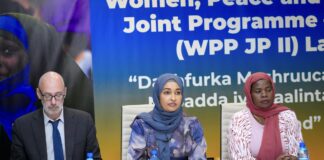 Wasiirka Wasaaradda Qoyska iyo Horumarinta Xuquuqul Insaanka oo maanta magaalada Muqdisho ku daah furtay Mashruuca Barnaamijka Wadajirka Nabadda