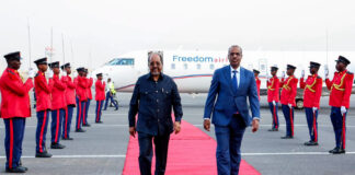 Madaxweyne Xasan Sheekh Maxamuud oo Gaaray Jabuuti si uu uga Qayb Galo Xuska 49-guurada Xorriyadda Dalkaas
