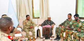 Wasiirka Gaashaandhigga XFS Oo Guddoomiyay Shir Looga Hadlay Amniga Deegaannada Waqooyiga Galgaduud