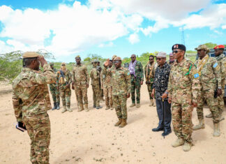 Wasiirka Gaashaandhigga oo Jiidda Hore Ku Booqday Ciidamada Ku Sugan Mesagaway
