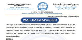Guddiga Doorashooyinka Qaranka oo 30-ka Bishan u Dib Dhigay Doorashada Galmudug
