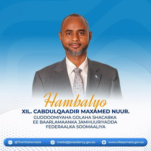 Madaxweyne Xasan Sheekh oo hambalyo u diray Guddoomiyaha cusub ee Golaha Shacabka