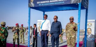 Madaxweyne Soomaaliaya Xasan Sheekh oo Soo Gaaray Magaalada Dhuusamareeb