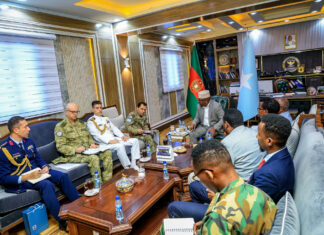 Wasiirka Gaashaandhigga Soomaaliya oo Qaabilay Saraakiil Turki ah