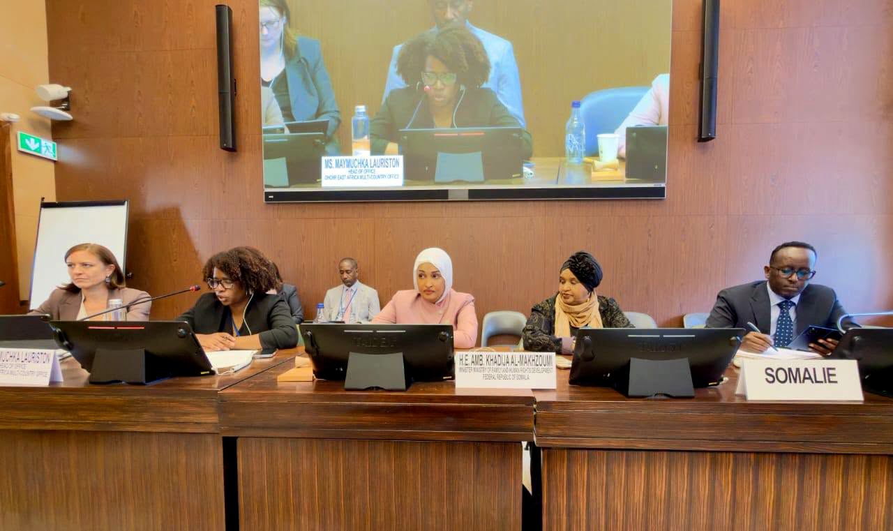 Wasiir Khadiija oo Geneva uga hadashay xaaladda xuquuqul insaanka Soomaaliya