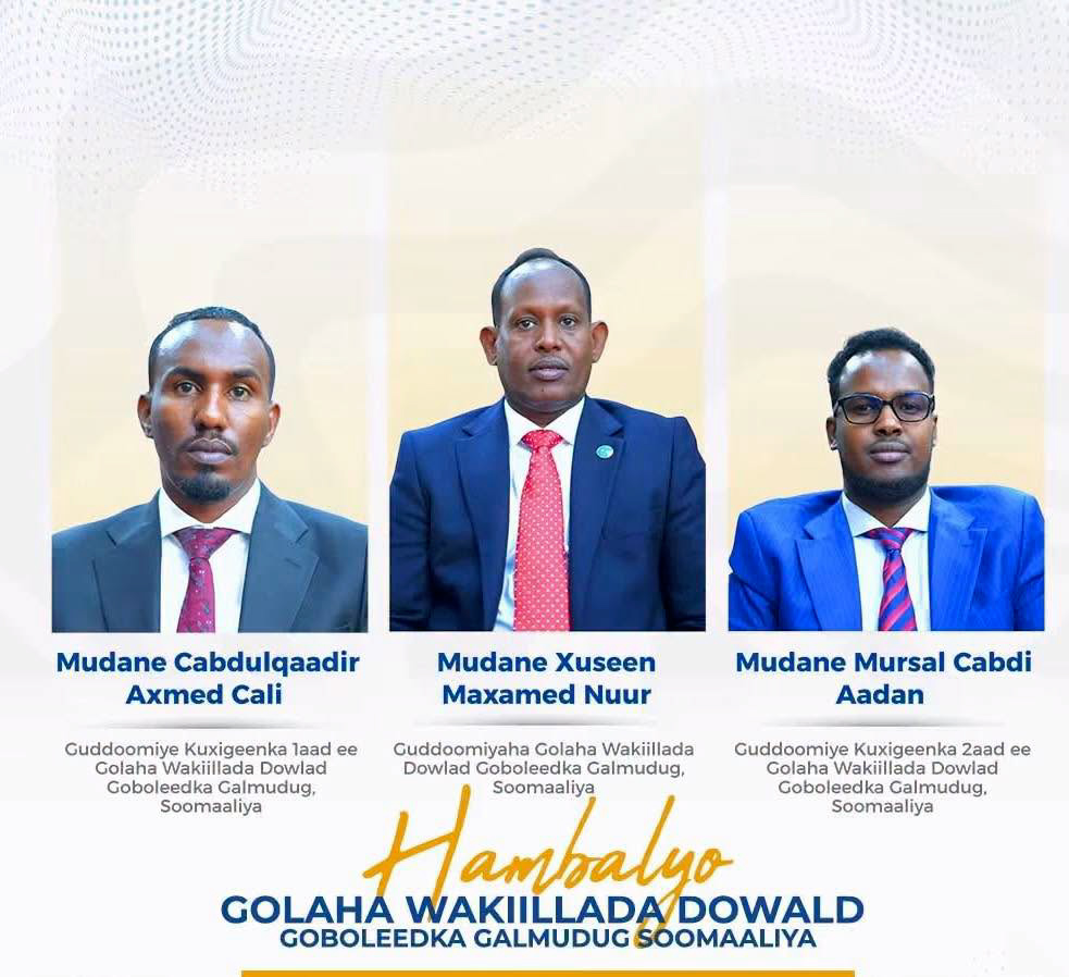 Hoggaamiyaha Koonfur Galbeed oo Hambalyo u Diray Guddoonka Cusub ee Golaha Wakiillada Galmudug