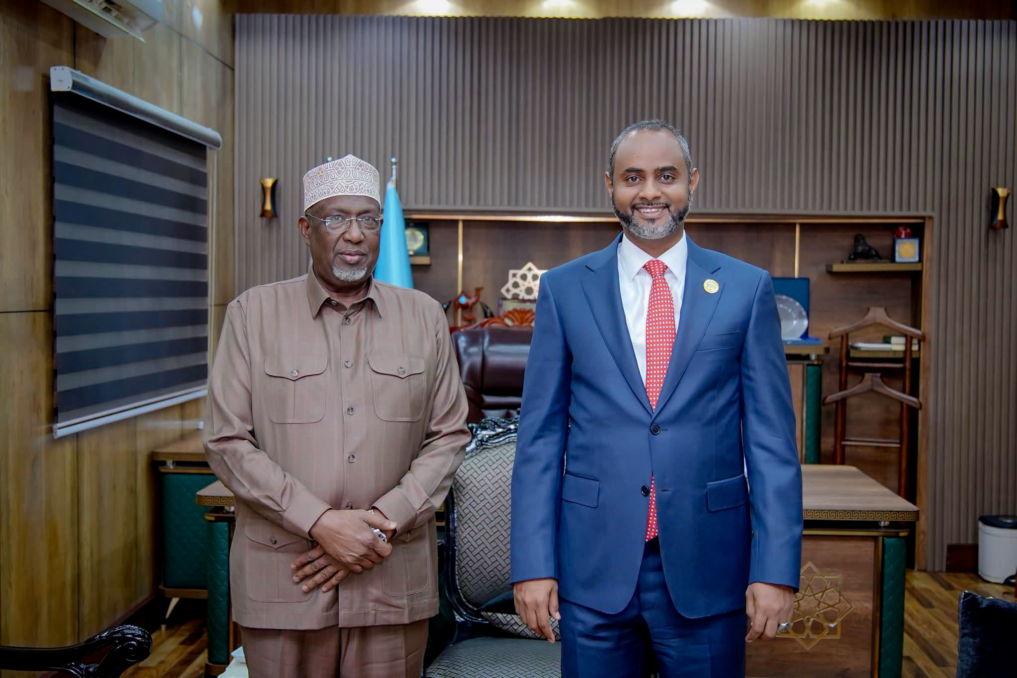 Guddoomiyaha Golaha Shacabka iyo Sheekh Aadan Madoobe oo Ka Wada Hadlay Amniga iyo Siyaasadda
